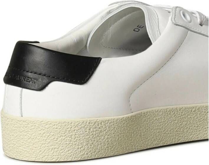 Saint Laurent Court Classic Sl 06 Embroidered Sneakers White Dames