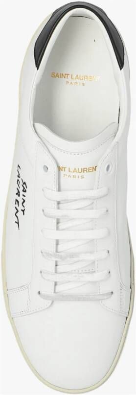 Saint Laurent Court Classic Sl 06 Embroidered Sneakers White Heren