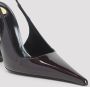 Saint Laurent Donkerbruine Kalfleren Pumps - Thumbnail 2
