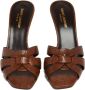 Saint Laurent Elegante Leren Muiltjes Brown Dames - Thumbnail 3