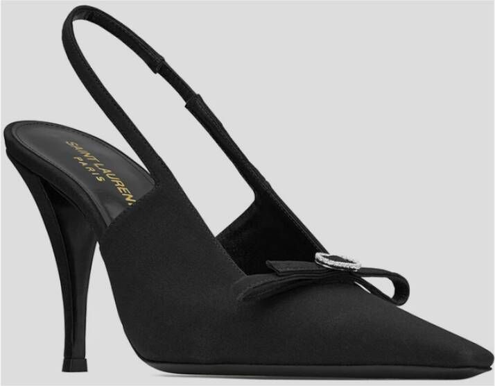 Saint Laurent Elegante Vrouw Hoge Hakken Schoenen Black Dames