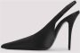Saint Laurent Elegante Zwarte Slingback Schoenen Black Dames - Thumbnail 4