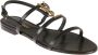 Saint Laurent Zwarte Leren Sandalen met Verstelbare Band Black Dames - Thumbnail 2