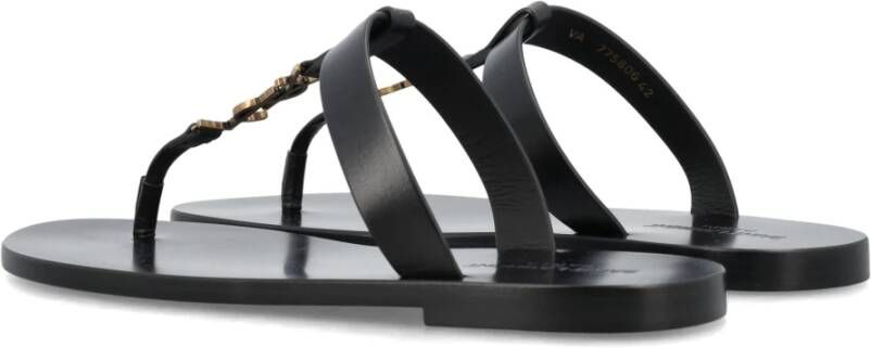 Saint Laurent Flip Flops Black Heren