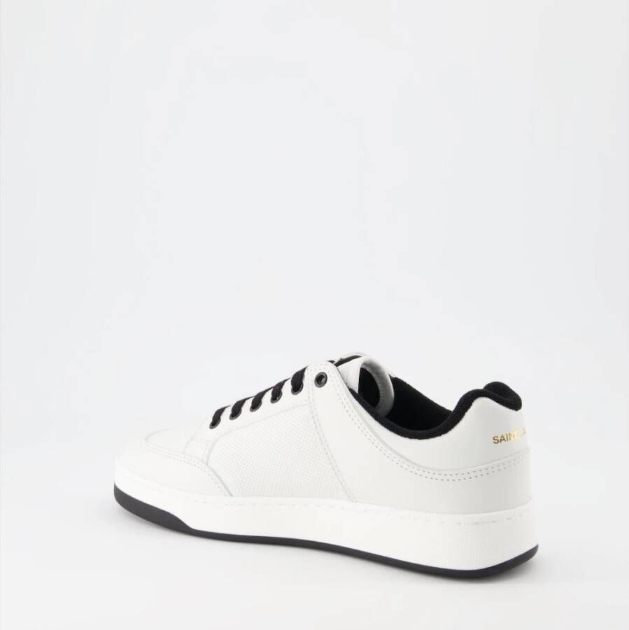 Saint Laurent Gaatjesleer Veterschoenen White Heren