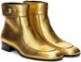 Saint Laurent Gouden Leren Laarzen Yellow Dames - Thumbnail 3
