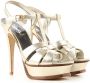 Saint Laurent Gouden Leren Sandalen Open Teen Hakken Yellow Dames - Thumbnail 2