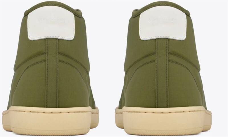 Saint Laurent Groene Sneakers met Gouden Inscriptie Green Heren