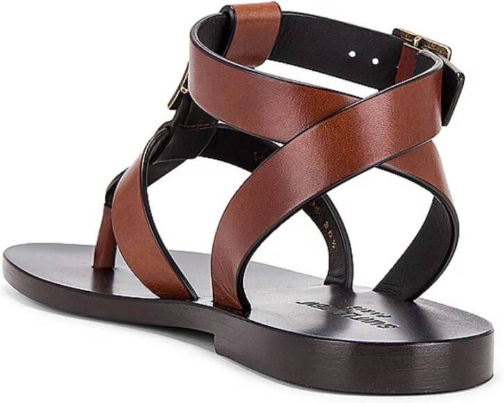 Saint Laurent Hardy leren sandalen