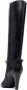 Saint Laurent Zwarte leren enkellaarsjes met kettingdetail Black Dames - Thumbnail 8