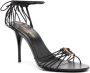 Saint Laurent Zwarte Leren Sandalen Black Dames - Thumbnail 3