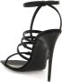 Saint Laurent Zwarte Strass Sandalen met YSL Initialen Black Dames - Thumbnail 18