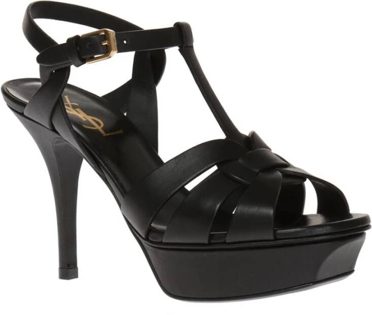 Saint Laurent Hoge hiel sandalen Zwart Dames