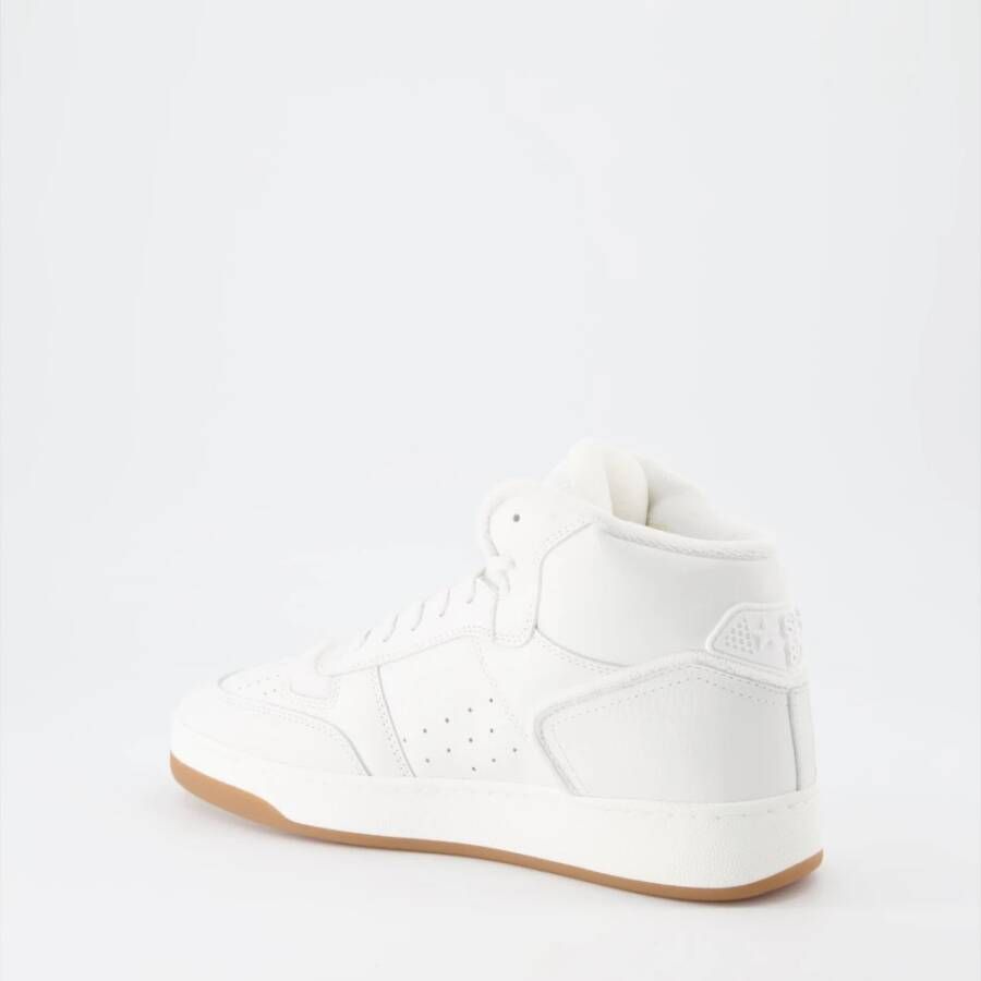 Saint Laurent Hoge leren sneakers White Heren