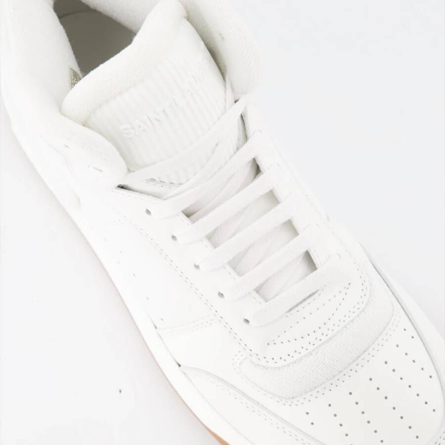 Saint Laurent Hoge leren sneakers White Heren