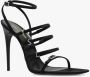 Saint Laurent Zwarte Strass Sandalen met YSL Initialen Black Dames - Thumbnail 4