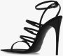Saint Laurent Zwarte Strass Sandalen met YSL Initialen Black Dames - Thumbnail 5