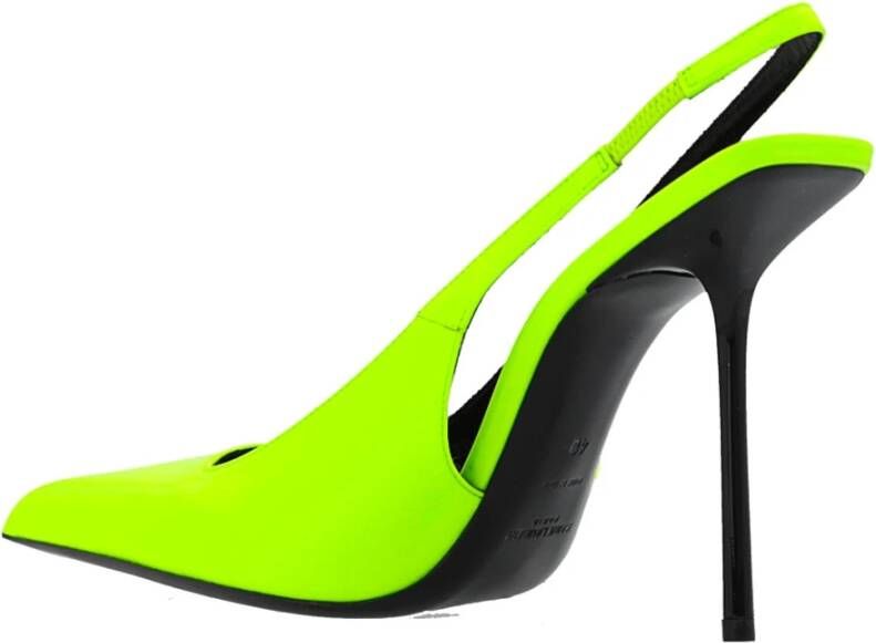 Saint Laurent Kiss 105 Slingback Pumps Yellow Dames