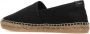 Saint Laurent Logo Espadrilles Canvas Leer Rubber Instapper Black Dames - Thumbnail 2
