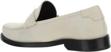 Saint Laurent Klassieke Leren Loafers Elegante Stijl White Dames