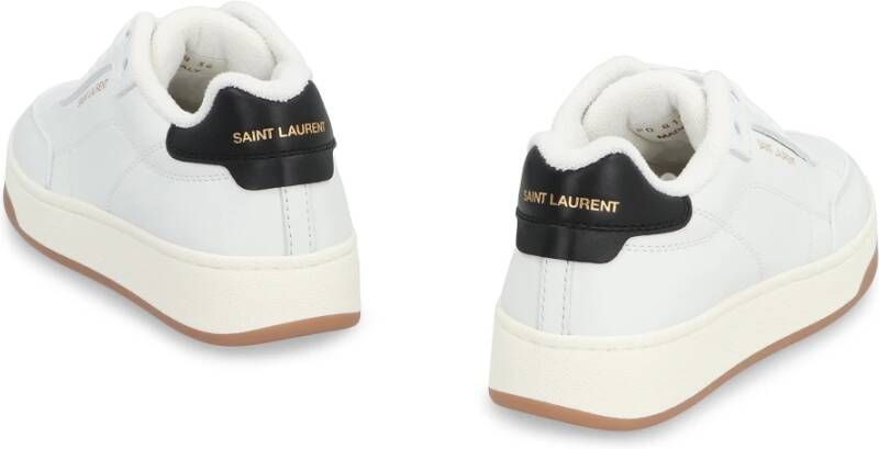 Saint Laurent Lage sneakers met leren inzetstuk