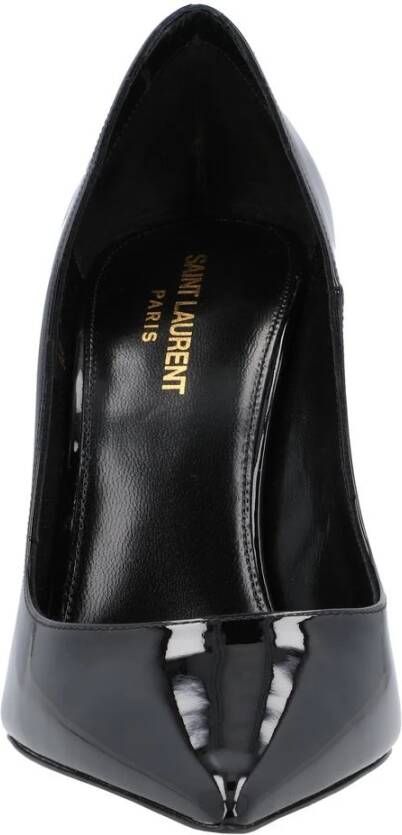 Saint Laurent Lakleren pumps met puntige neus