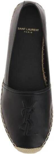 Saint Laurent Lamsleren espadrilles met iconisch monogram