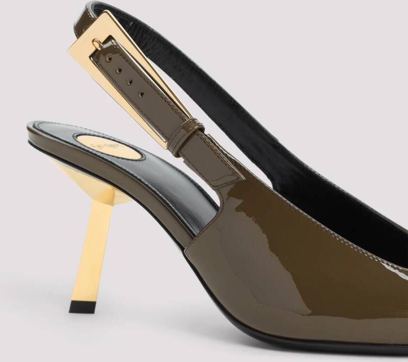 Saint Laurent Lee 75 Pumps van groen lakleer