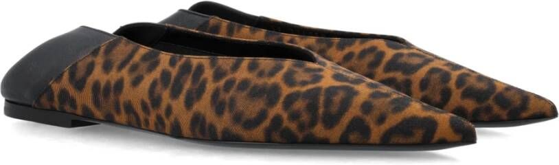 Saint Laurent Leopard Nour Slippers Multicolor Dames