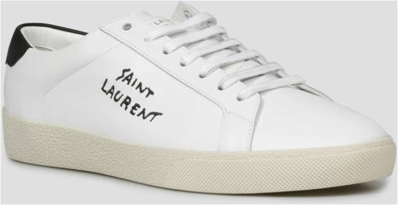 Saint Laurent Leren Court Classic Sl 06 Sneakers White Heren