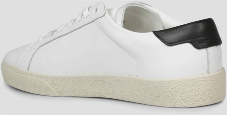 Saint Laurent Stijlvolle Leren Sneakers voor Mannen White Heren