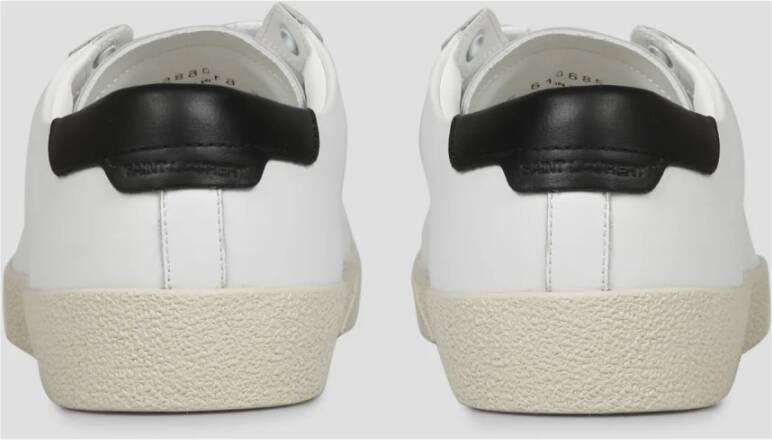 Saint Laurent Stijlvolle Leren Sneakers voor Mannen White Heren
