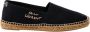 Saint Laurent Leren Espadrilles met Logo Print Black Heren - Thumbnail 2