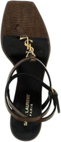 Saint Laurent Leren Flip-Flop Sandalen met Iconisch Logo
