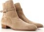 Saint Laurent Leren Jodhpur laarzen met gespsluiting Beige Dames - Thumbnail 6