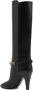 Saint Laurent Zwarte leren enkellaarsjes met kettingdetail Black Dames - Thumbnail 12