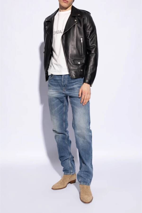 Saint Laurent Leren laarzen Beige Heren
