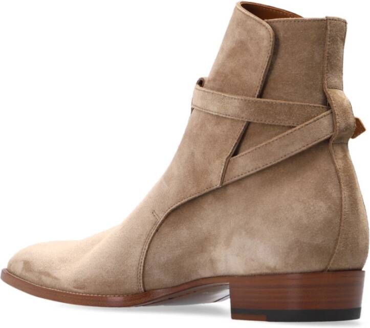 Saint Laurent Leren laarzen Beige Heren