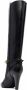 Saint Laurent Zwarte leren enkellaarsjes met kettingdetail Black Dames - Thumbnail 4