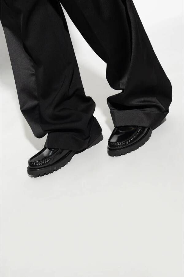Saint Laurent Leren loafers Black Heren