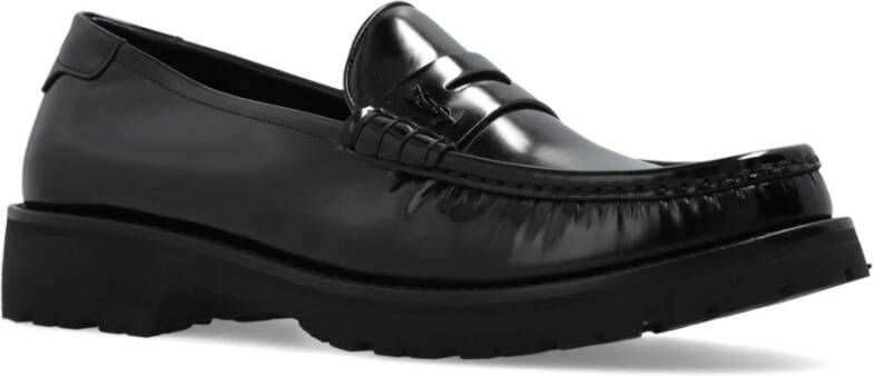 Saint Laurent Leren loafers Black Heren