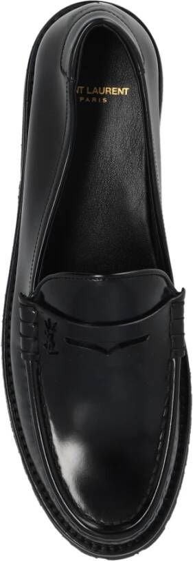 Saint Laurent Leren loafers Black Heren