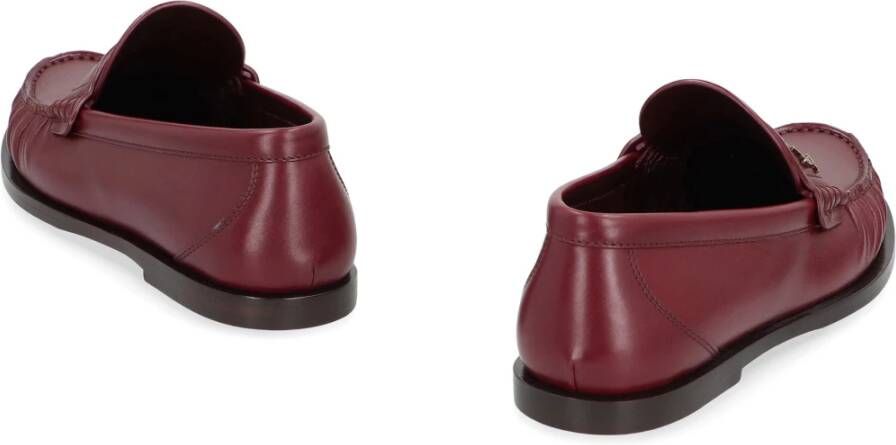 Saint Laurent Leren Loafers Ronde Neus Kalf