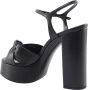 Saint Laurent Leren sandalen met verstelbare band Zwart Dames - Thumbnail 6