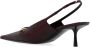 Saint Laurent Leren Slingback Pumps met Lakdetail Brown Dames - Thumbnail 9