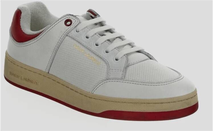 Saint Laurent Leren Sneaker White Heren