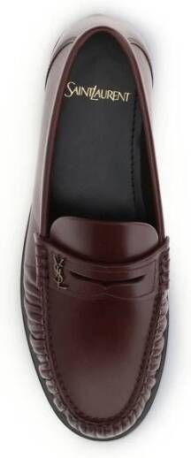 Saint Laurent Moderne vierkante neus loafers