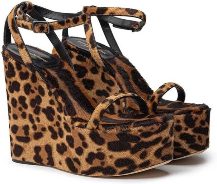 Saint Laurent Multicolor Leren Sandalen Model XY Multicolor Dames