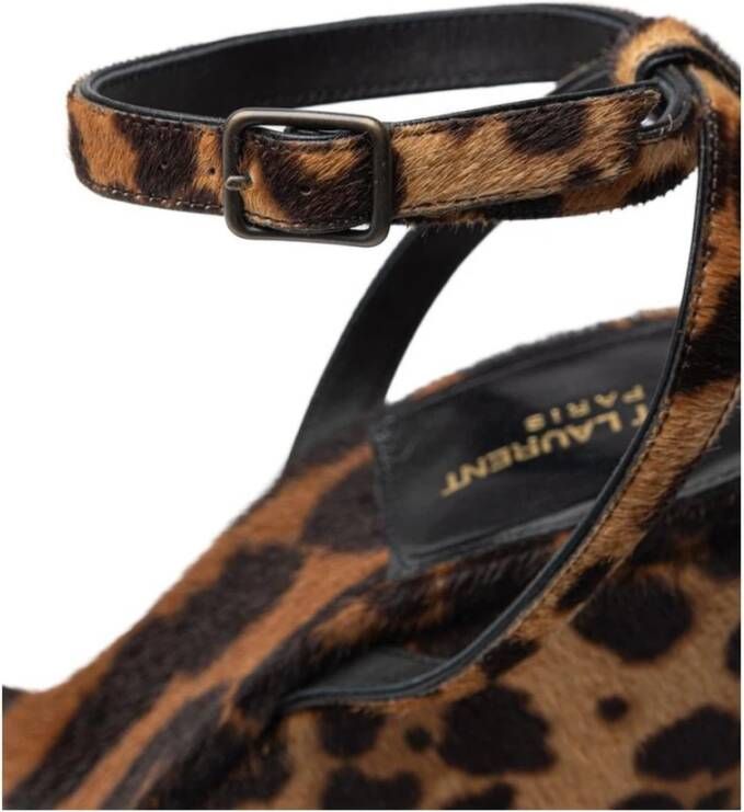 Saint Laurent Multicolor Leren Sandalen Model XY Multicolor Dames