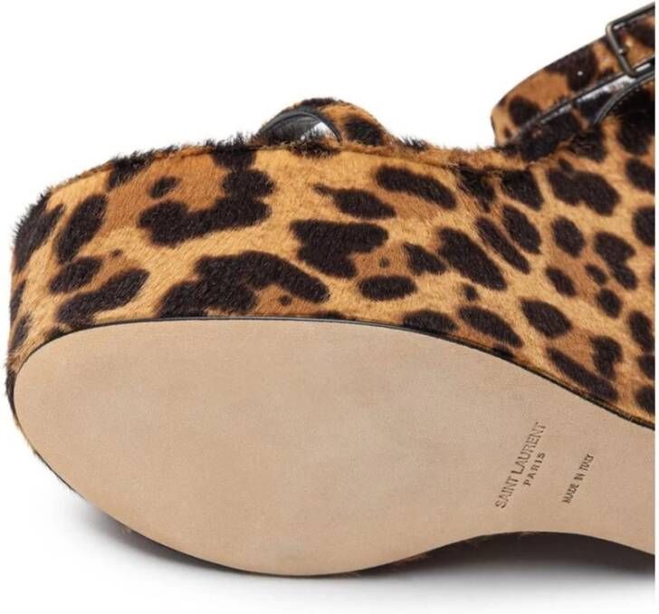 Saint Laurent Multicolor Leren Sandalen Model XY Multicolor Dames